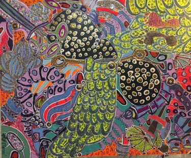 Pintura titulada "Creation of the Wor…" por Nina Rassen, Obra de arte original, Acrílico Montado en Bastidor de camilla de m…