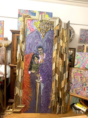 Картина под названием "Pair of the world" - Nina Rassen, Подлинное произведение искусства, Акрил Установлен на Деревянная ра…