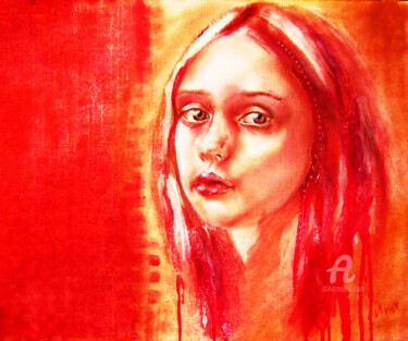 Painting titled "OLGA" by Nina Rianna, Original Artwork, Enamel