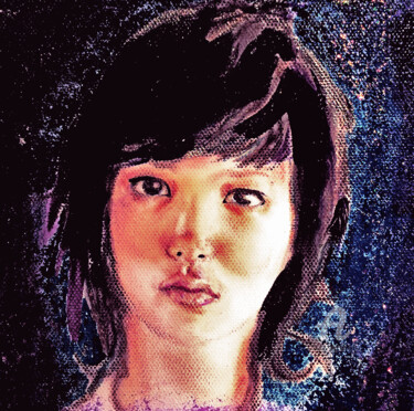 Ζωγραφική με τίτλο "Yukiko-san" από Nina Rianna, Αυθεντικά έργα τέχνης, Σμάλτο