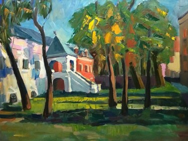 Картина под названием "Жилой дом Сухово-Ко…" - Nina Silaeva, Подлинное произведение искусства, Масло Установлен на Деревянна…