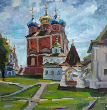 绘画 标题为“Рязанский Кремль ма…” 由Nina Silaeva, 原创艺术品, 油 安装在木质担架架上