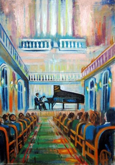 Pittura intitolato "концерт в рахманино…" da Nina Silaeva, Opera d'arte originale