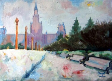 Картина под названием "Moscow State Univer…" - Nina Silaeva, Подлинное произведение искусства
