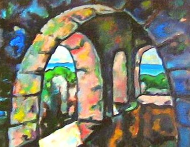 Картина под названием "bogomoyo ruins of t…" - Nina Silaeva, Подлинное произведение искусства