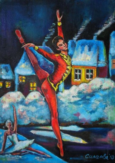 Painting titled "balet" by Nina Silaeva, Original Artwork