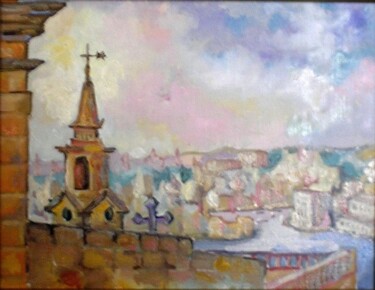 Pintura titulada "Valletta Malta plai…" por Nina Silaeva, Obra de arte original, Oleo