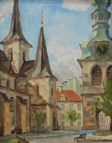 Картина под названием "Собор святого Петра…" - Nina Silaeva, Подлинное произведение искусства, Масло