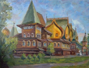 Painting titled "Летний дворец Царя…" by Nina Silaeva, Original Artwork, Oil