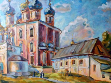 Painting titled "The Cathedral of th…" by Nina Silaeva, Original Artwork, Oil