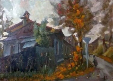Painting titled "Осень в Зарайске.Au…" by Nina Silaeva, Original Artwork, Oil