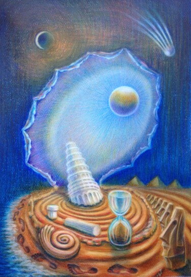 Schilderij getiteld "Dream about eternit…" door Nina Samosudova, Origineel Kunstwerk, Pastel