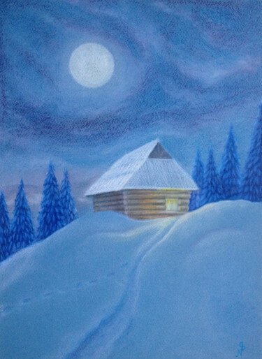 Картина под названием "Lighthouse (Маяк)" - Nina Samosudova, Подлинное произведение искусства, Пастель