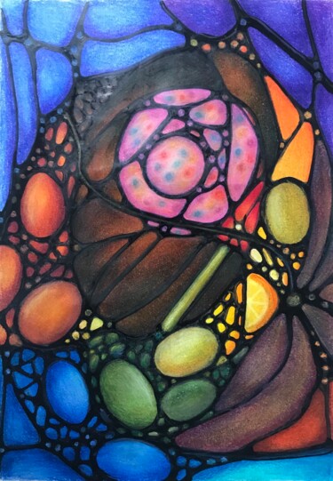 Рисунок под названием "Easter (Пасха)" - Nina Samosudova, Подлинное произведение искусства, Цветные карандаши