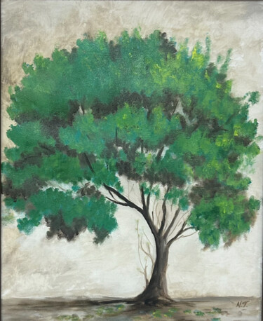 제목이 "ДЕНЕДНОЕ ДЕРЕВО"인 미술작품 Nina Toman로, 원작, 기름 나무 들것 프레임에 장착됨