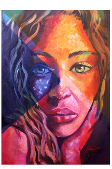 Painting titled "Beauty" by Nina Taher, Original Artwork, Oil