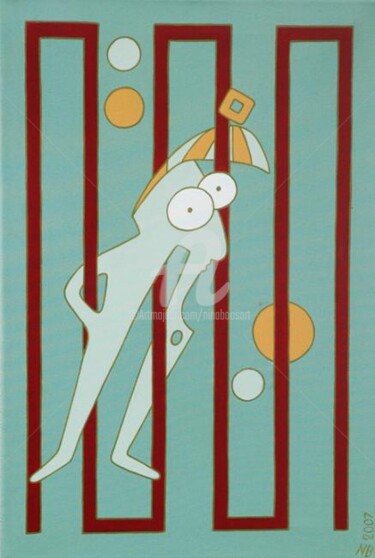 Malerei mit dem Titel "Ausbruch (outbreak)" von Nina Boos, Original-Kunstwerk