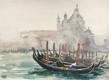 Malarstwo zatytułowany „Venezia, canal gran…” autorstwa Nina Yudina, Oryginalna praca, Akwarela