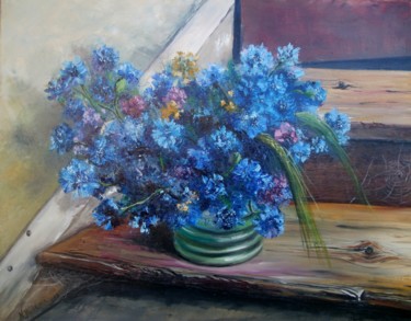 Картина под названием "Bouquet for Mom" - Nina Mitkova, Подлинное произведение искусства, Масло