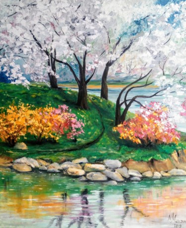 Pittura intitolato "Spring" da Nina Mitkova, Opera d'arte originale, Olio