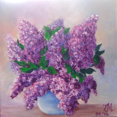 Painting titled "Сирень /lilac" by Nina Mitkova, Original Artwork, Oil