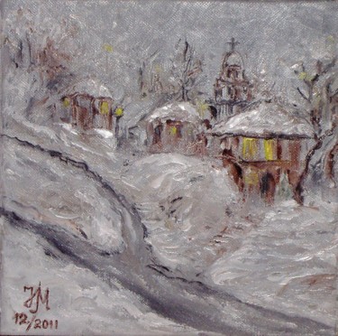 Painting titled "Где-то /somewhere" by Nina Mitkova, Original Artwork, Oil