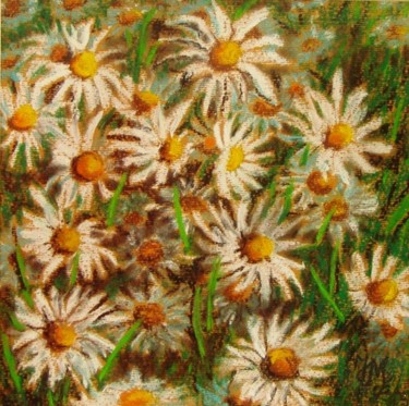 Painting titled "Flowers in the gard…" by Nina Mitkova, Original Artwork, Oil