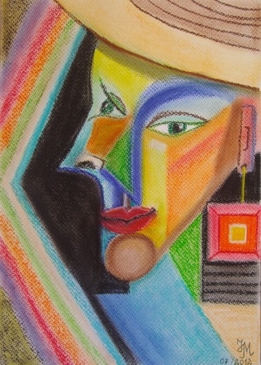 Malerei mit dem Titel "self-portrait /Авто…" von Nina Mitkova, Original-Kunstwerk, Öl