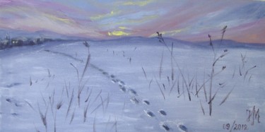 Painting titled "After the first sno…" by Nina Mitkova, Original Artwork, Oil