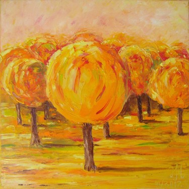 Painting titled "My hot autumn /Моя…" by Nina Mitkova, Original Artwork, Oil