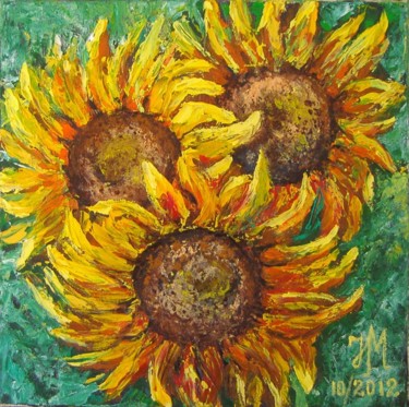 Painting titled "Sunflowers /Подсолн…" by Nina Mitkova, Original Artwork, Oil