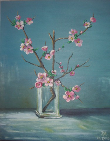 Painting titled "Spring in a Vase /В…" by Nina Mitkova, Original Artwork, Oil
