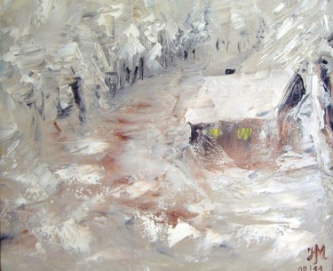 Pittura intitolato ""Winter story"" da Nina Mitkova, Opera d'arte originale, Olio