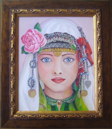 Pintura intitulada "Portrait Of A Bulga…" por Nina Mitkova, Obras de arte originais