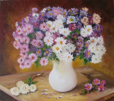 Painting titled "The Flowers of my m…" by Nina Mitkova, Original Artwork, Oil
