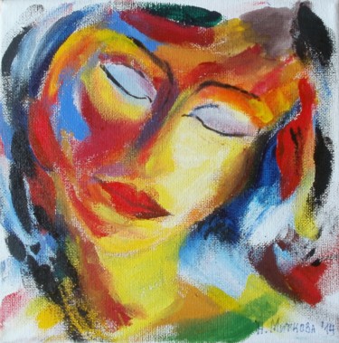 Painting titled "Tell me - I listen…" by Nina Mitkova, Original Artwork, Acrylic