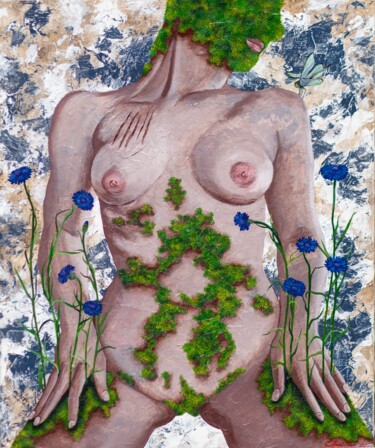 Картина под названием "«Богиня из камня»" - Нина Пройдан, Подлинное произведение искусства, Акрил