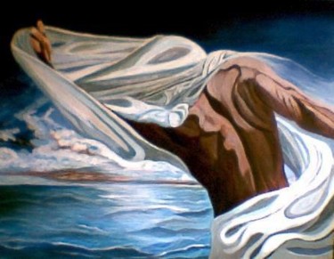 Pintura titulada "Señor del Mar" por Nina Reyes Guzmán, Obra de arte original
