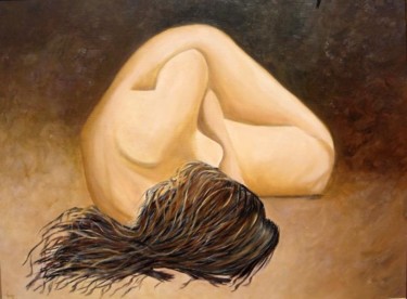 Pintura titulada "Angel Caído" por Nina Reyes Guzmán, Obra de arte original