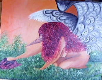Pintura titulada "LA VOLADORA" por Nina Reyes Guzmán, Obra de arte original