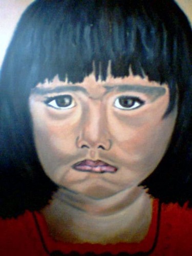 Pintura titulada "PEQUEÑA FRIDA" por Nina Reyes Guzmán, Obra de arte original