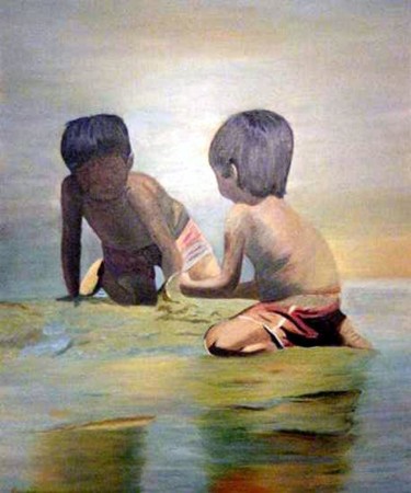 Pintura titulada "RECUERDOS DE INFANC…" por Nina Reyes Guzmán, Obra de arte original