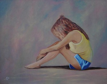 Pintura titulada "Adolescencia" por Nina Reyes Guzmán, Obra de arte original
