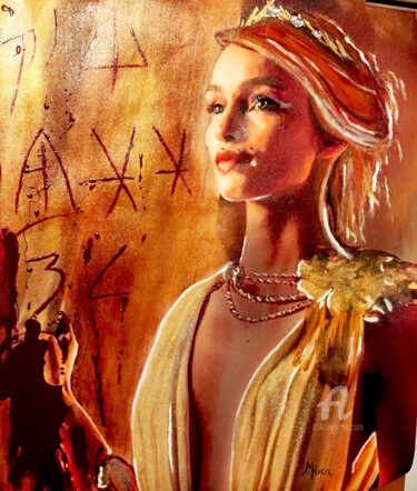 Pittura intitolato "SACRIFICE-LINEARE A" da Nina, Opera d'arte originale, Smalto