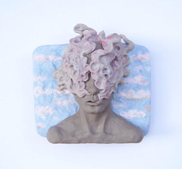 Sculpture titled "L'aveugle" by Nina Seror, Original Artwork, Polymer clay