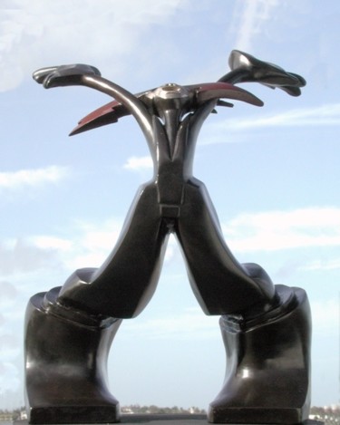 Sculpture titled "Exhilaration" by Nina Winters, Original Artwork, Metals