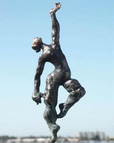 Sculpture titled "Reach" by Nina Winters, Original Artwork, Metals