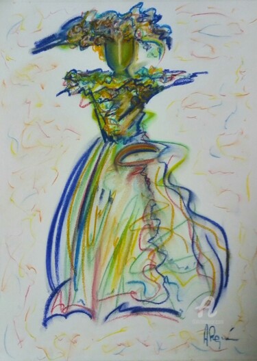 Drawing titled "PROSPERIDAD" by Arqué, Original Artwork, Pastel