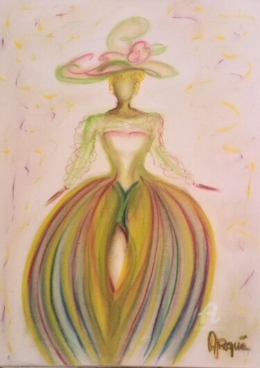 Drawing titled "LADY SUMMER" by Arqué, Original Artwork, Pastel