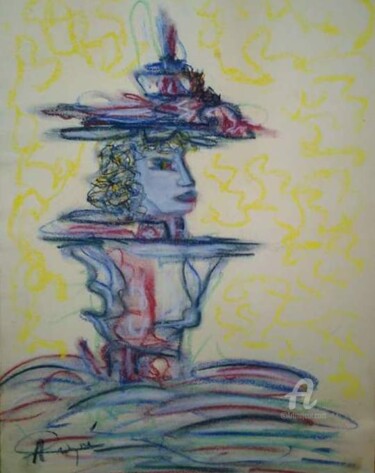 Peinture intitulée "GENIUS" par Arqué, Œuvre d'art originale, Pastel